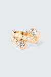 Twisted Beaded Ring with Stones