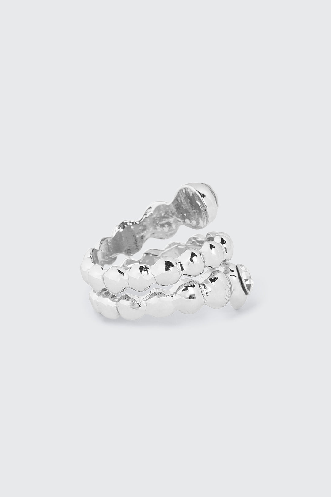 Twisted Beaded Ring with Stones