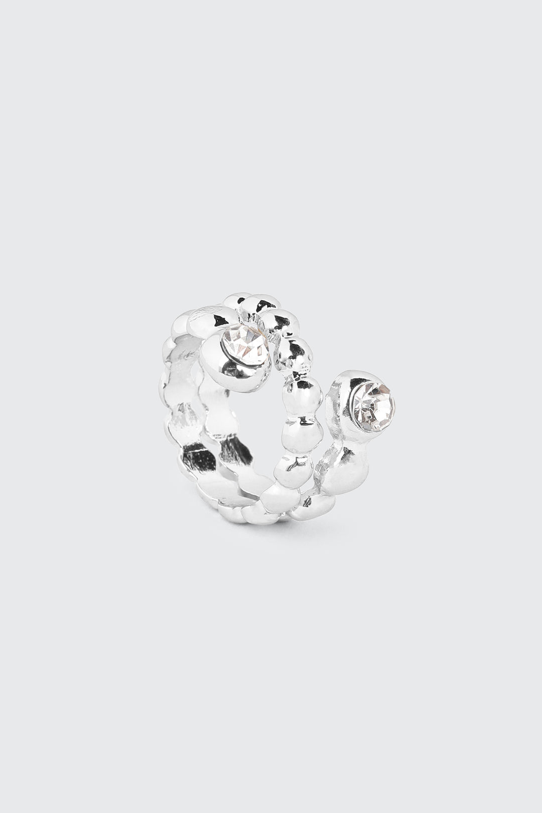 Twisted Beaded Ring with Stones