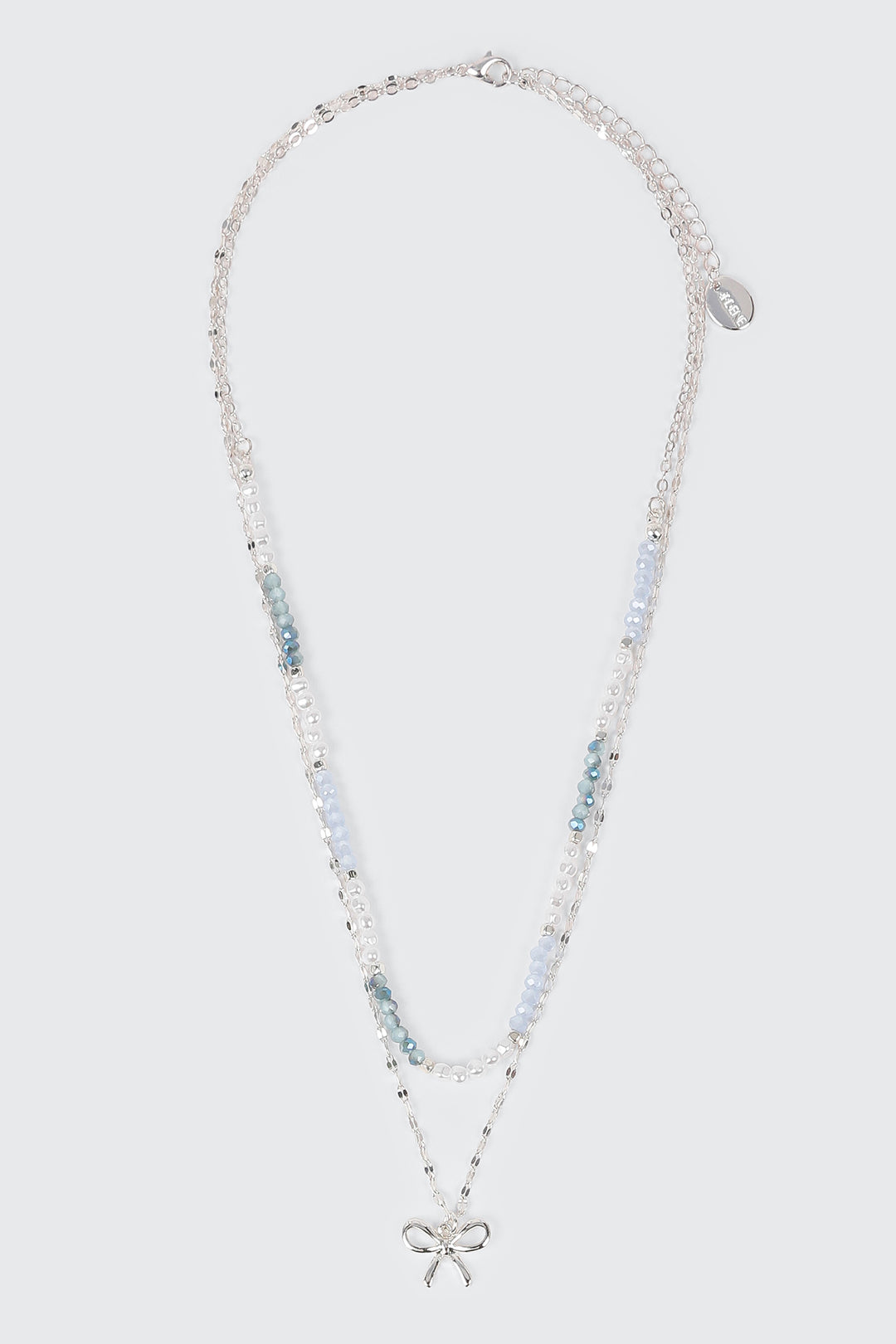 2-Row Bow Beaded Necklace