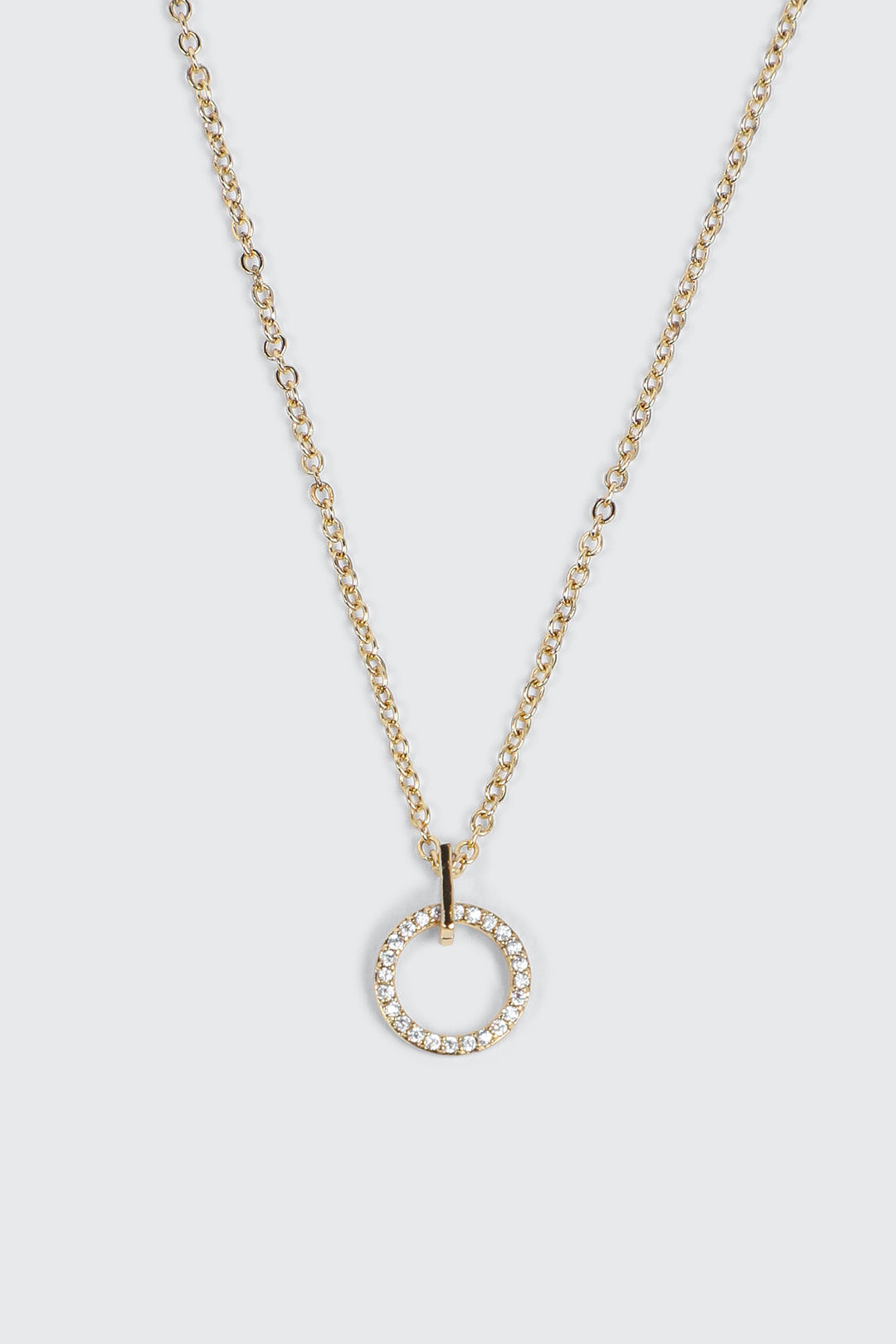 Collier pendentif cercle plaqué or 14K
