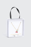 14K Gold Plated Cherry Necklace