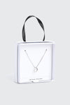 Collier cœur plaqué or blanc 14K