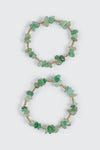 2-Piece Semi-Precious Stretch Bracelets