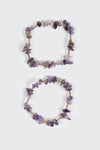 2-Piece Semi-Precious Stretch Bracelets