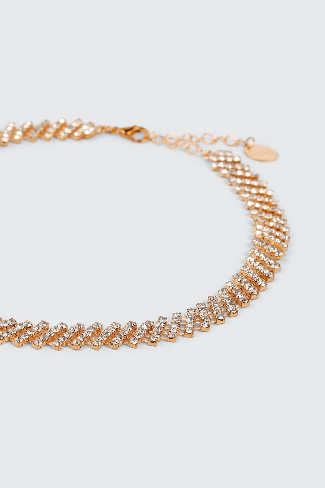 Collier ras-du-cou entièrement à strass