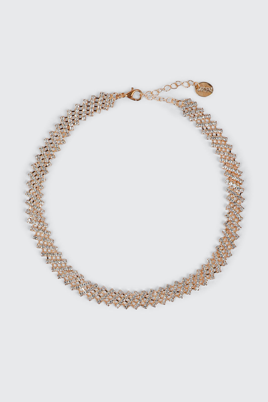Collier ras-du-cou entièrement à strass