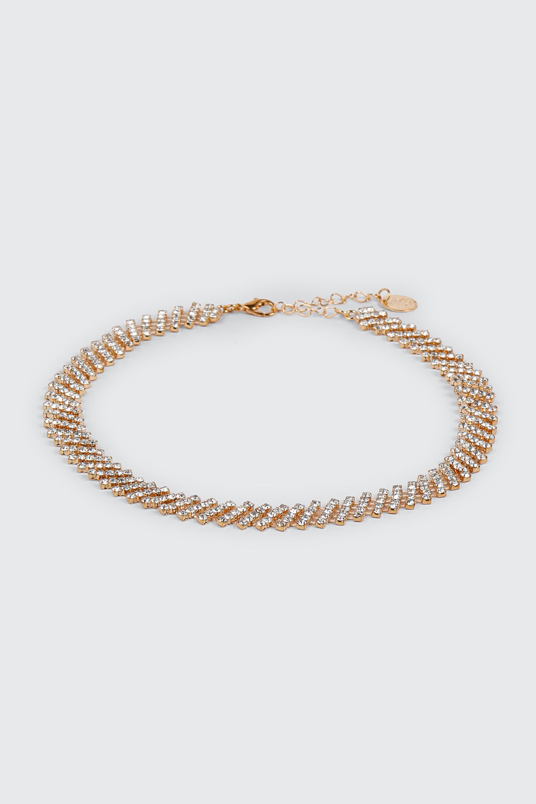 Collier ras-du-cou entièrement à strass