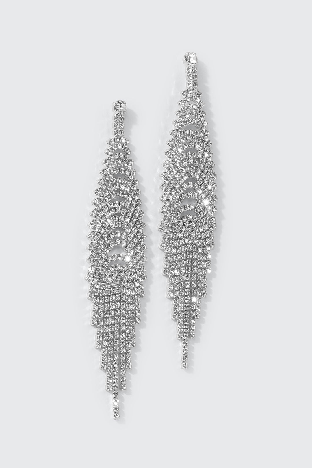 Boucles d'oreilles à franges en pierres du Rhin