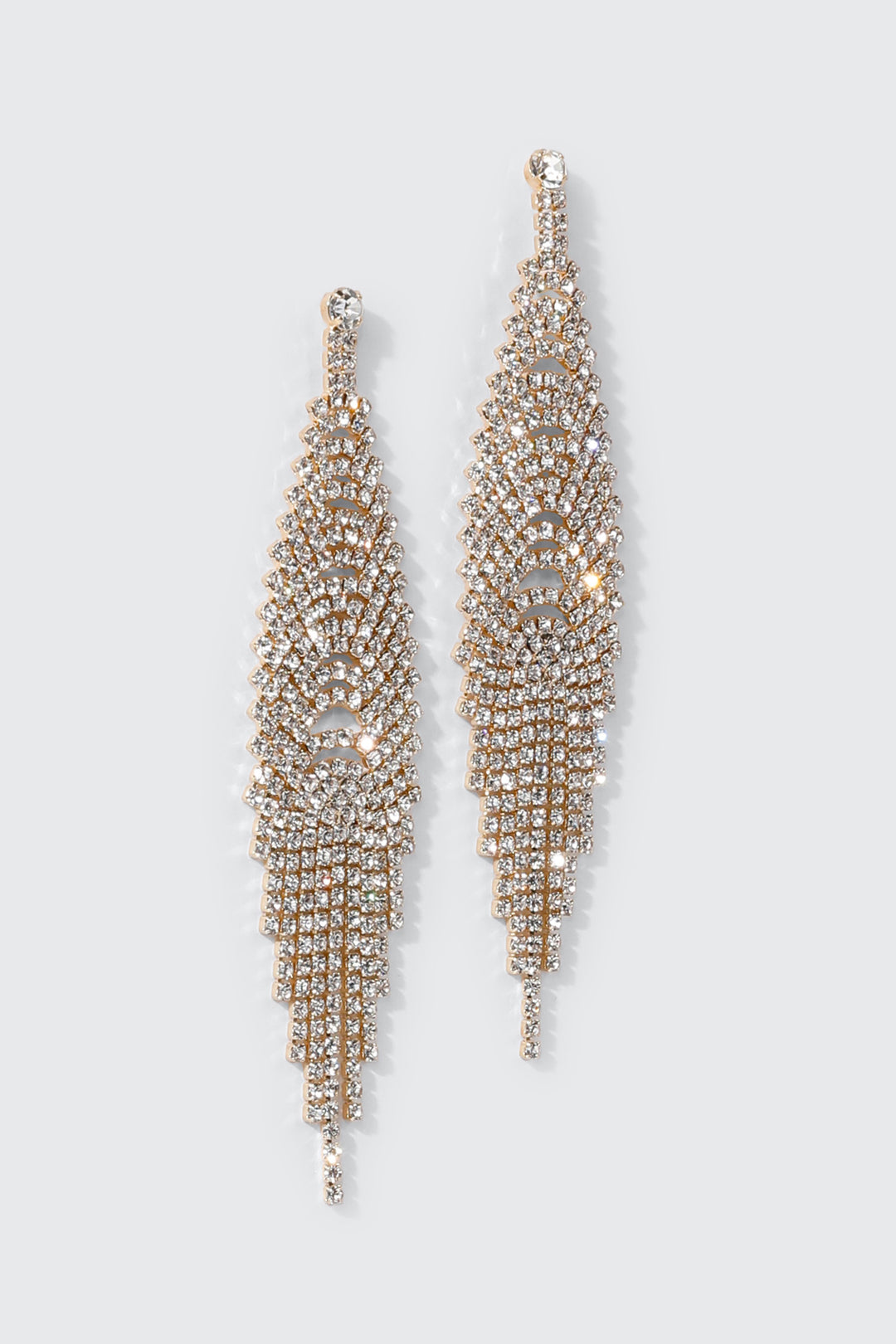 Boucles d'oreilles à franges en pierres du Rhin