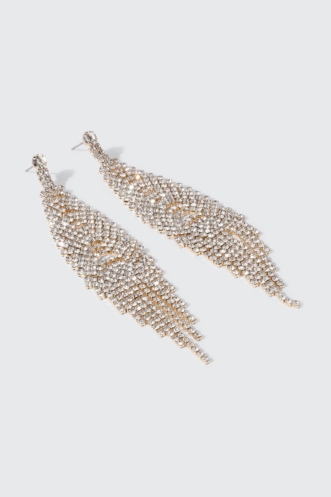 Boucles d'oreilles à franges en pierres du Rhin