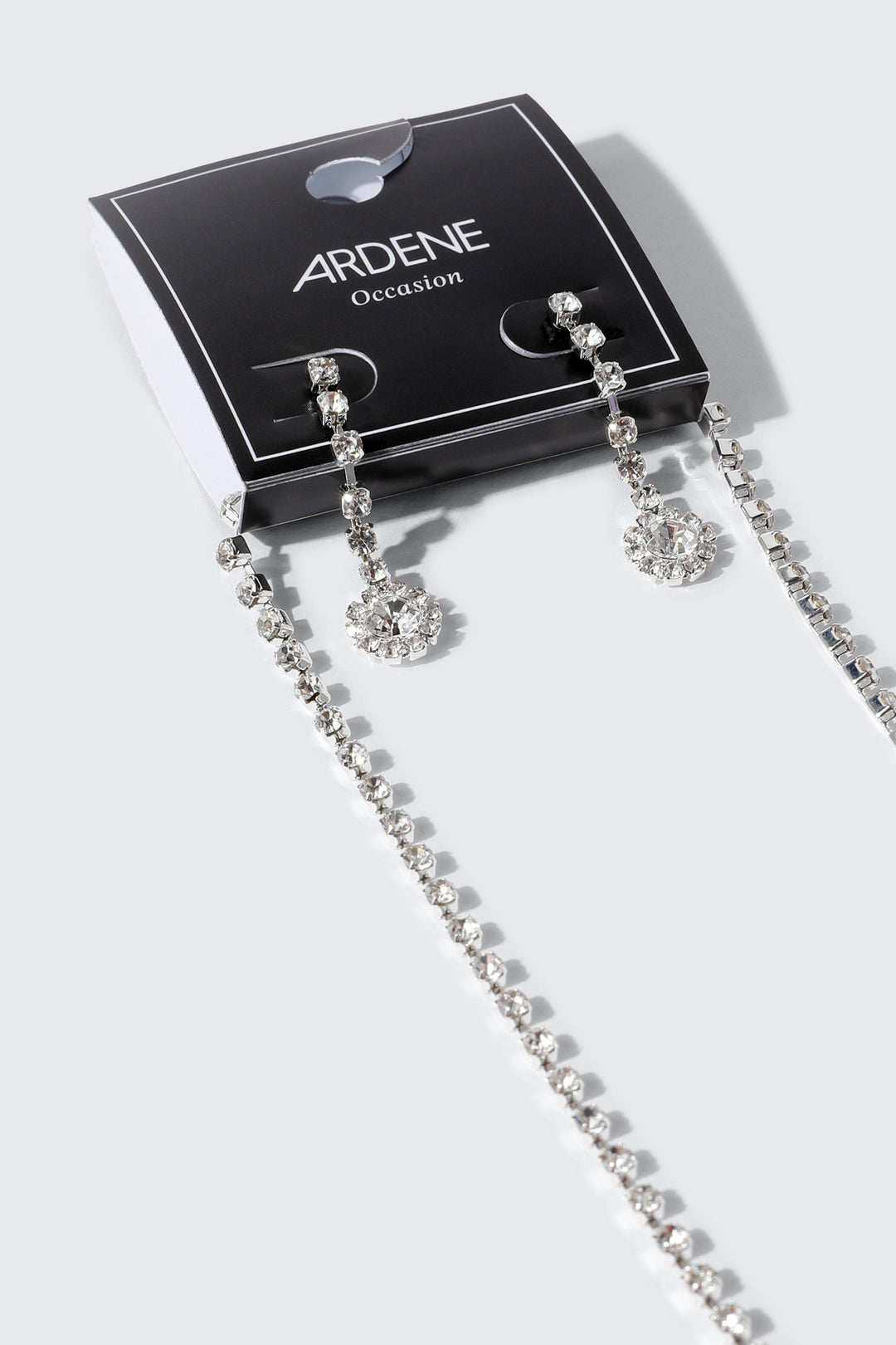 Floral Rhinestone Necklace Set