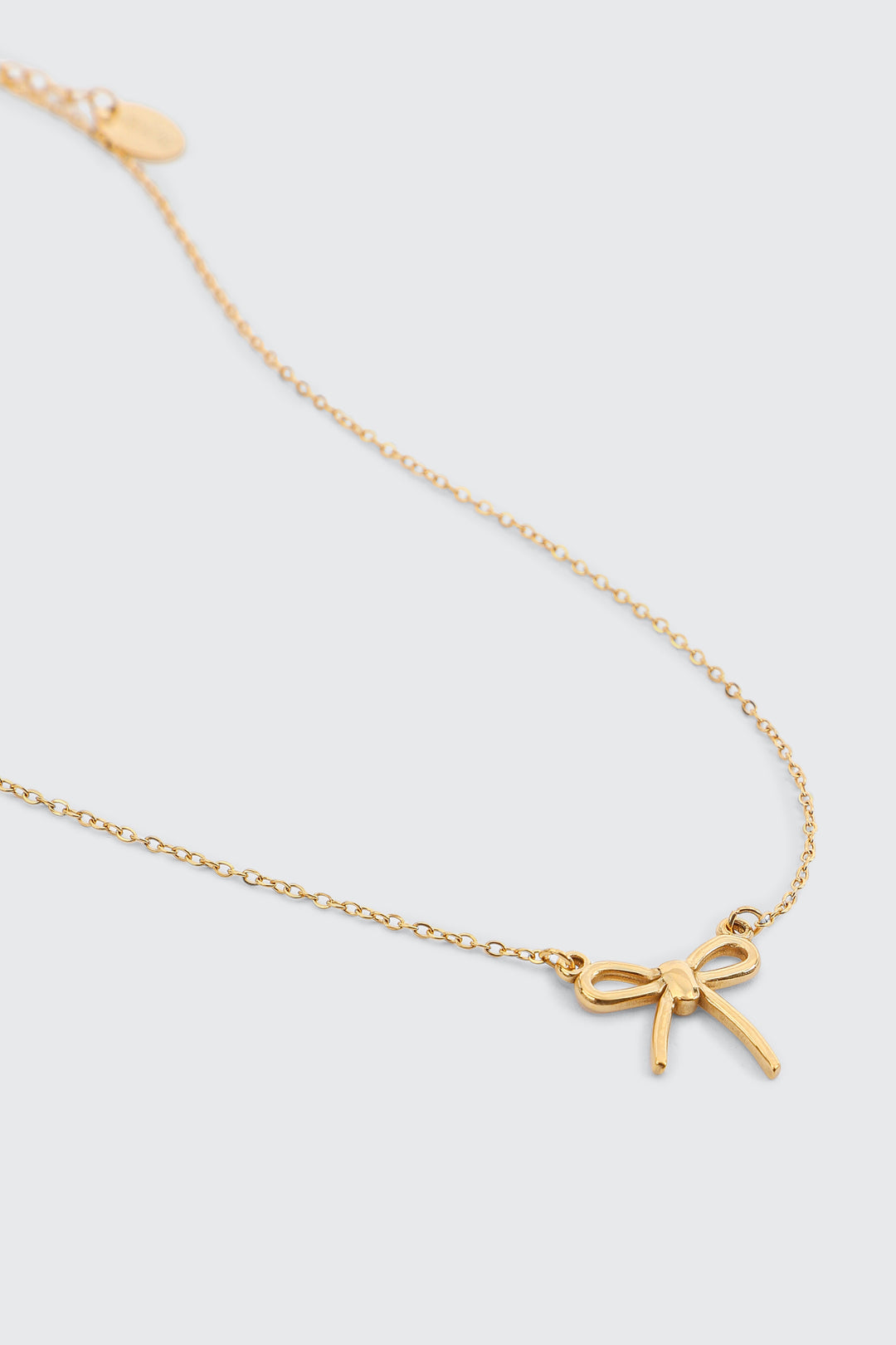 14K Gold Bow Necklace
