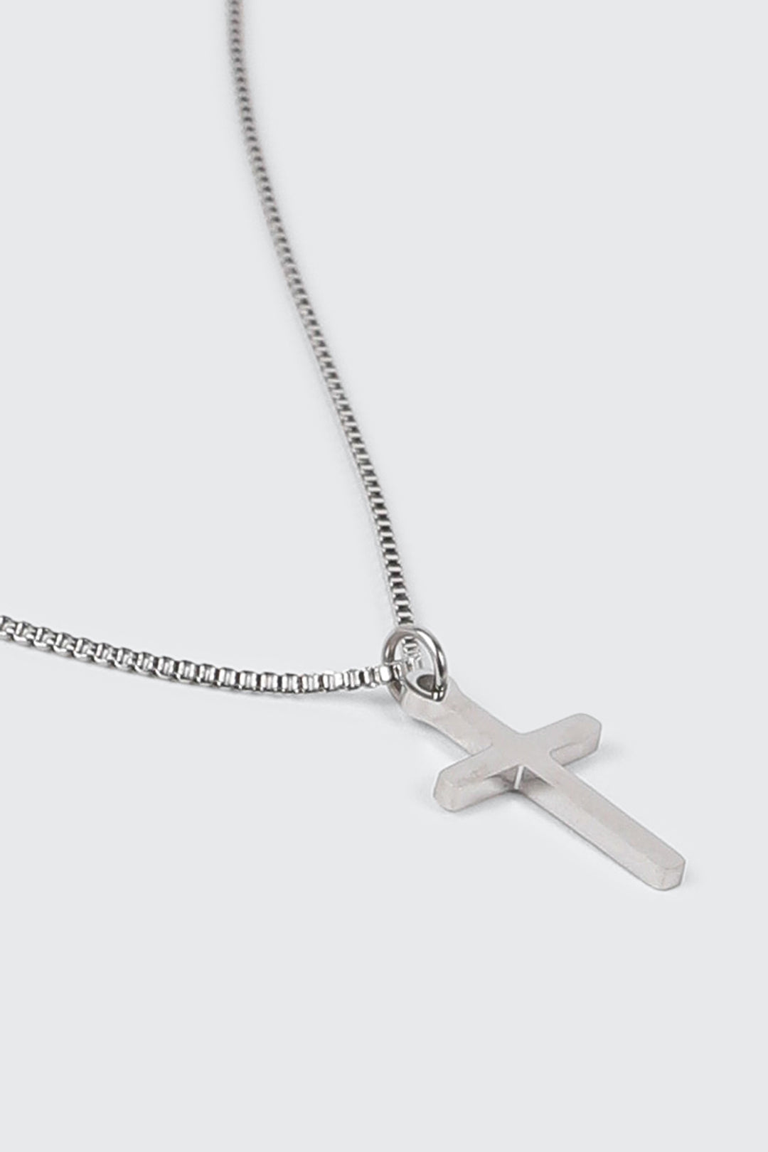 Collier croix en acier inoxydable