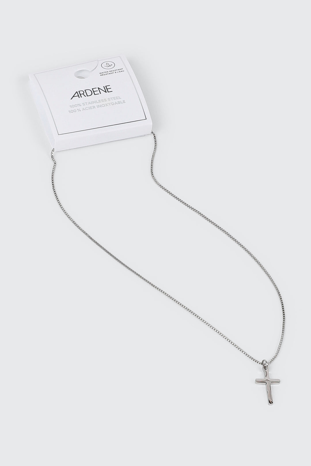 Collier croix en acier inoxydable