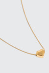 Collier cœur plaqué or 14K