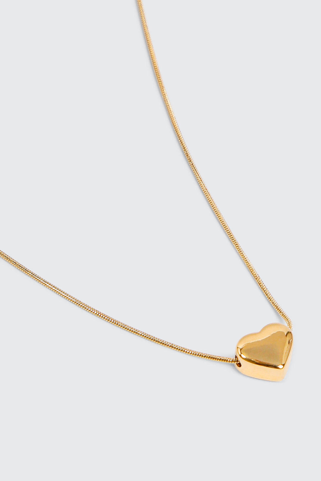 Collier cœur plaqué or 14K