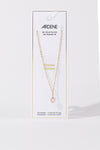 Collier plaqué or 14 k avec pierre de naissance d'octobre