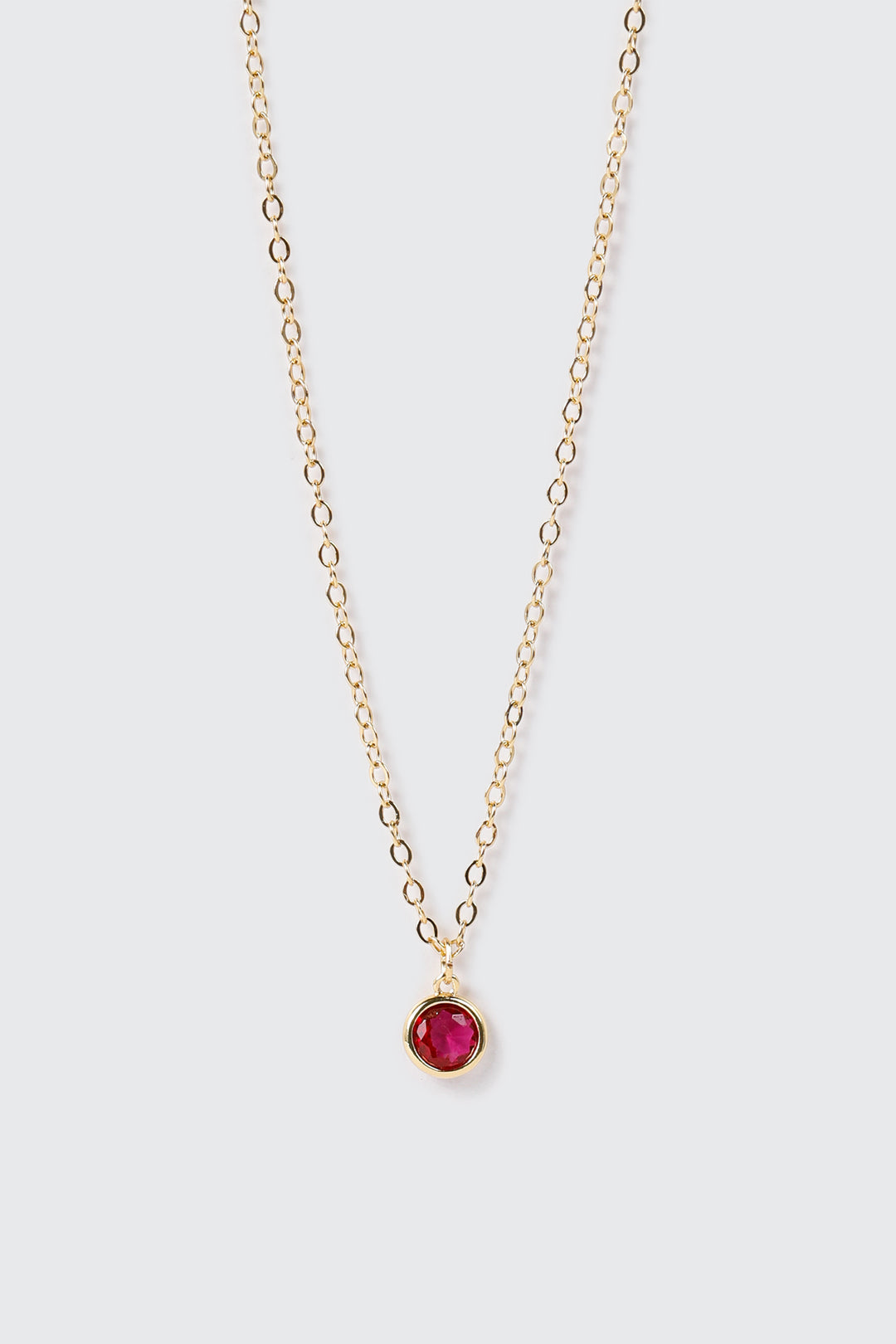 Collier plaqué or 14 k avec pierre de naissance de janvier
