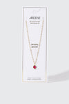 Collier plaqué or 14 k avec pierre de naissance de janvier