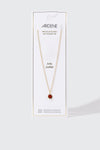 Collier plaqué or 14 k avec pierre de naissance de juillet