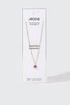 Collier plaqué or 14 k avec pierre de naissance de septembre
