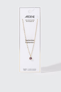 14K Gold-Plated September Birthstone Necklace