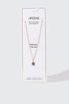 Collier plaqué or 14 k avec pierre de naissance de février