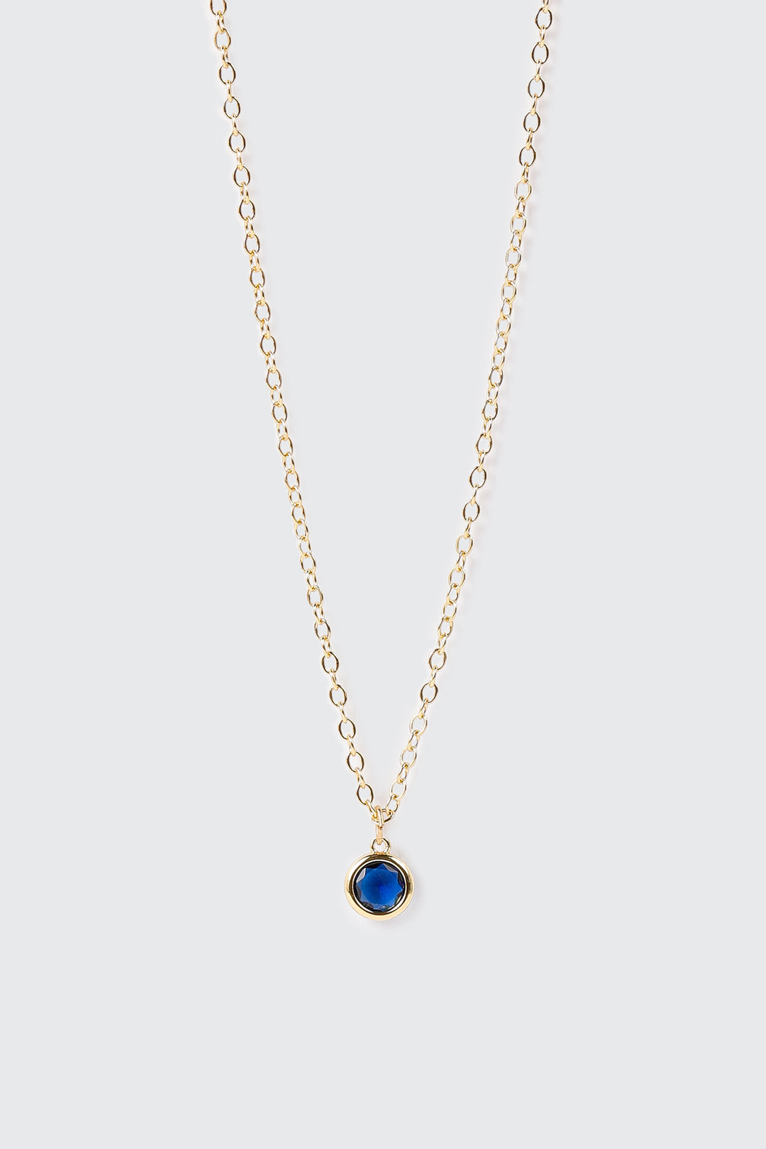 Collier plaqué or 14 k avec pierre de naissance de décembre