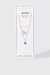 Collier plaqué or 14 k avec pierre de naissance de mars