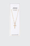 14K Gold Plated Cross Pendant Necklace