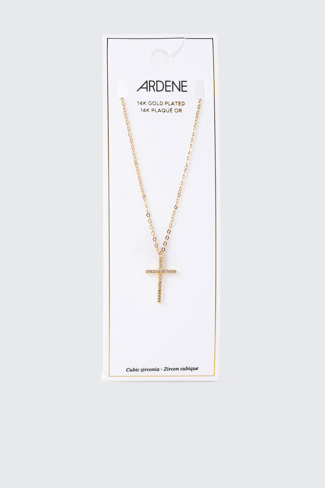 14K Gold Plated Cross Pendant Necklace