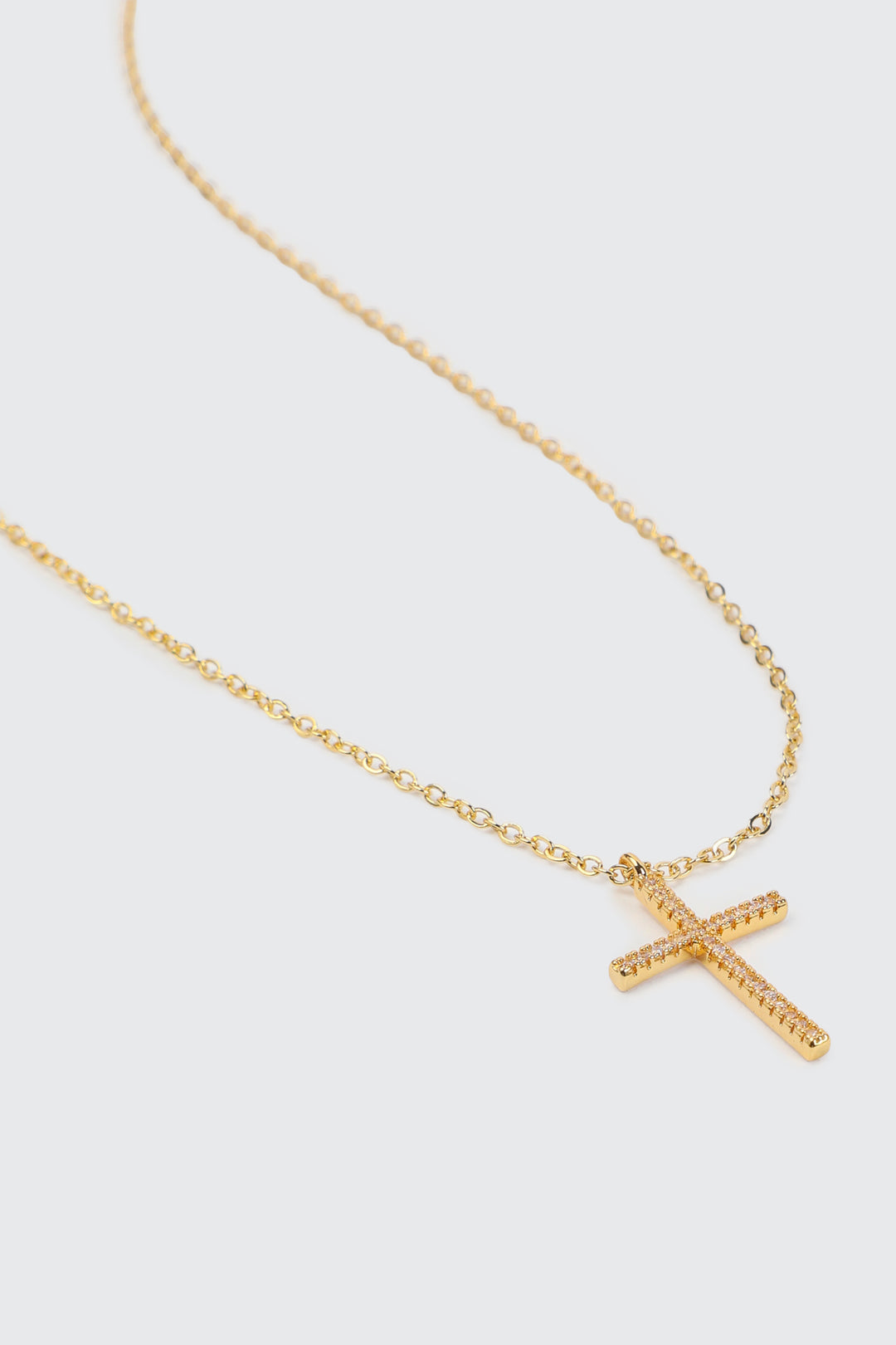 14K Gold Plated Cross Pendant Necklace