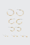 14K Gold Plated Earrings Set