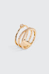 14K Gold Plated X Ring