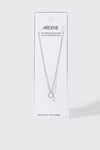 Collier cœur plaqué or blanc 14 carats