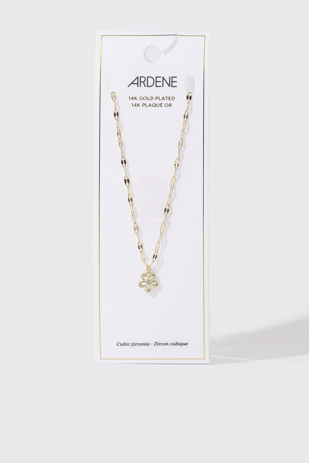 14K Gold Daisy Charm Necklace