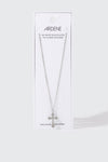 14K White Gold Cross Necklace