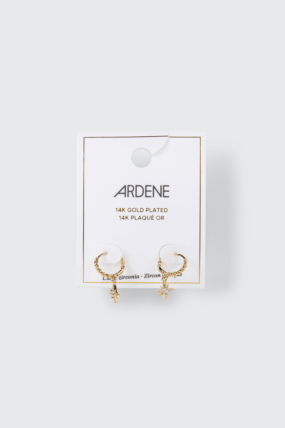Boucles d’oreilles étoilée plaquées or 14K