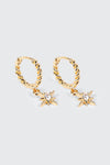 Boucles d’oreilles étoilée plaquées or 14K