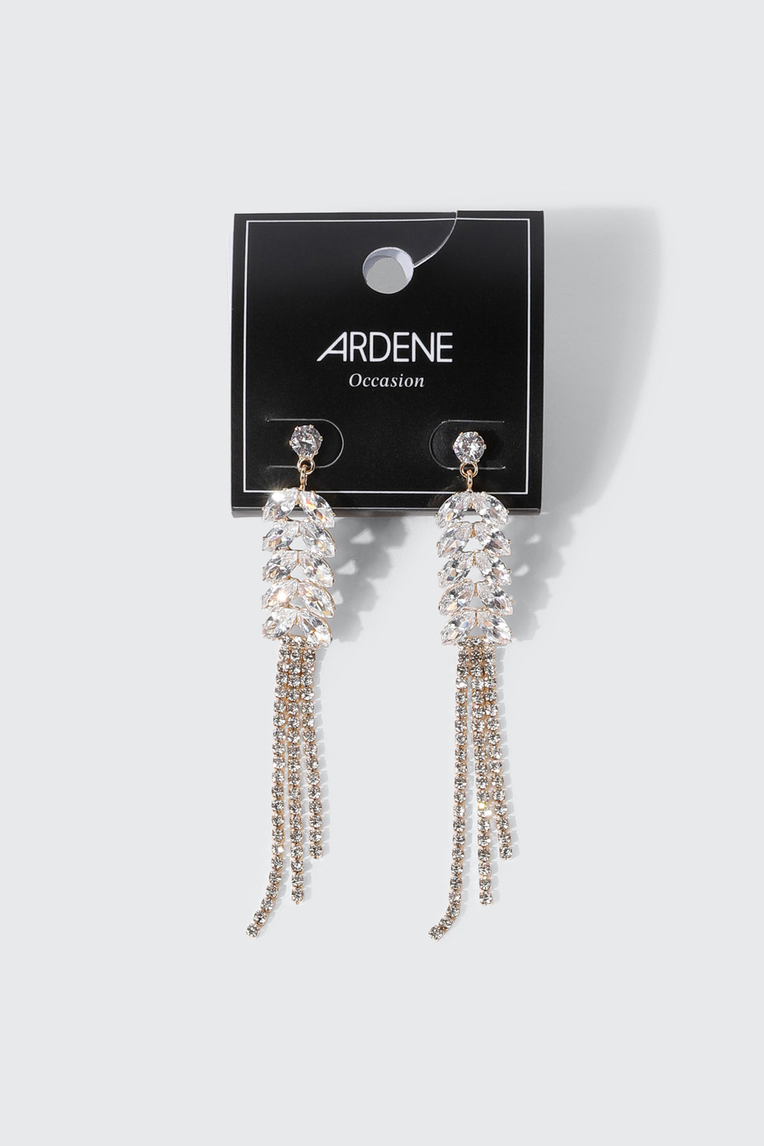 Rhinestone Fishtail Drop Earrings