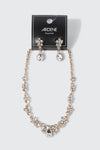 Cluster Stone Necklace Set