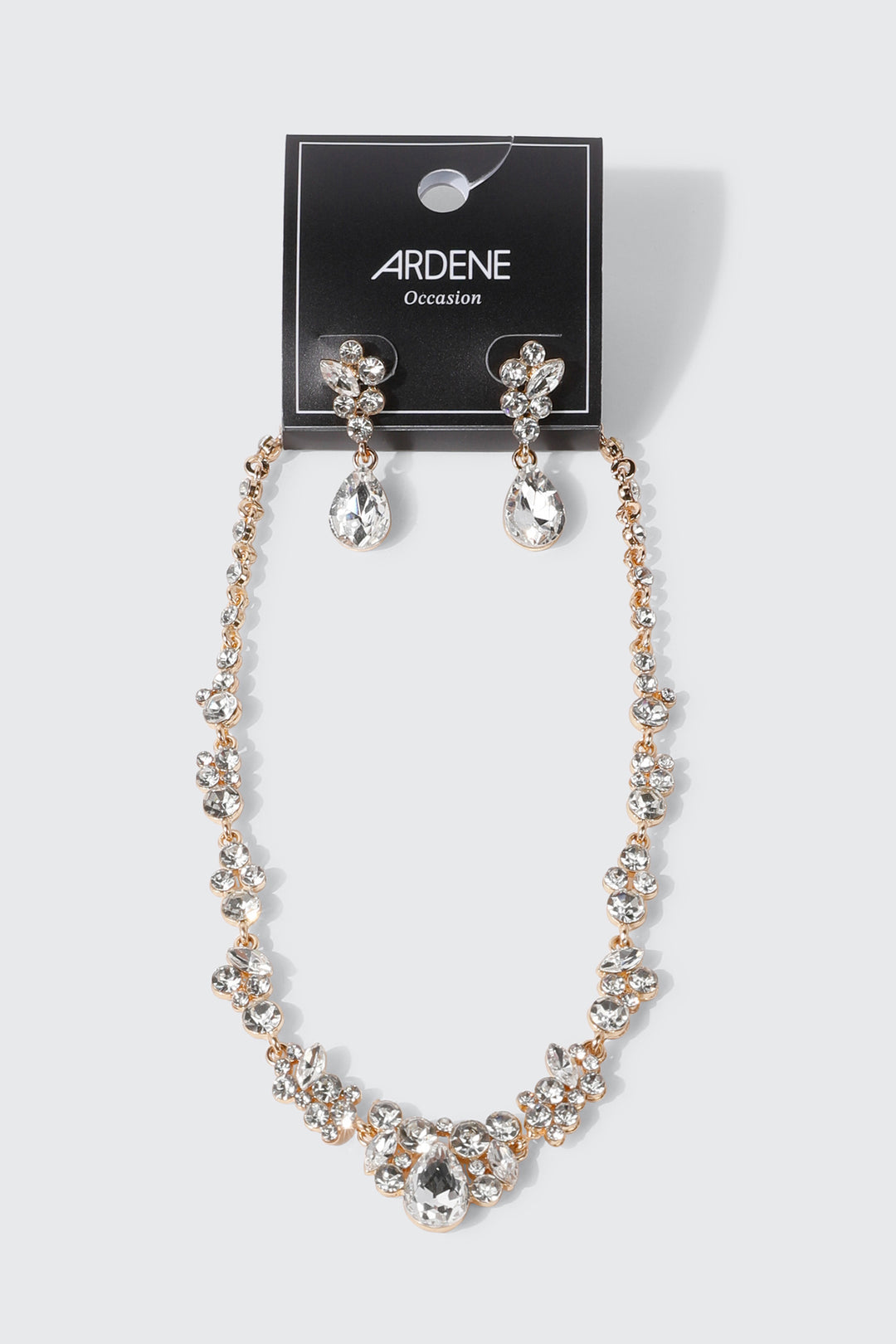 Cluster Stone Necklace Set