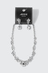 Cluster Stone Necklace Set