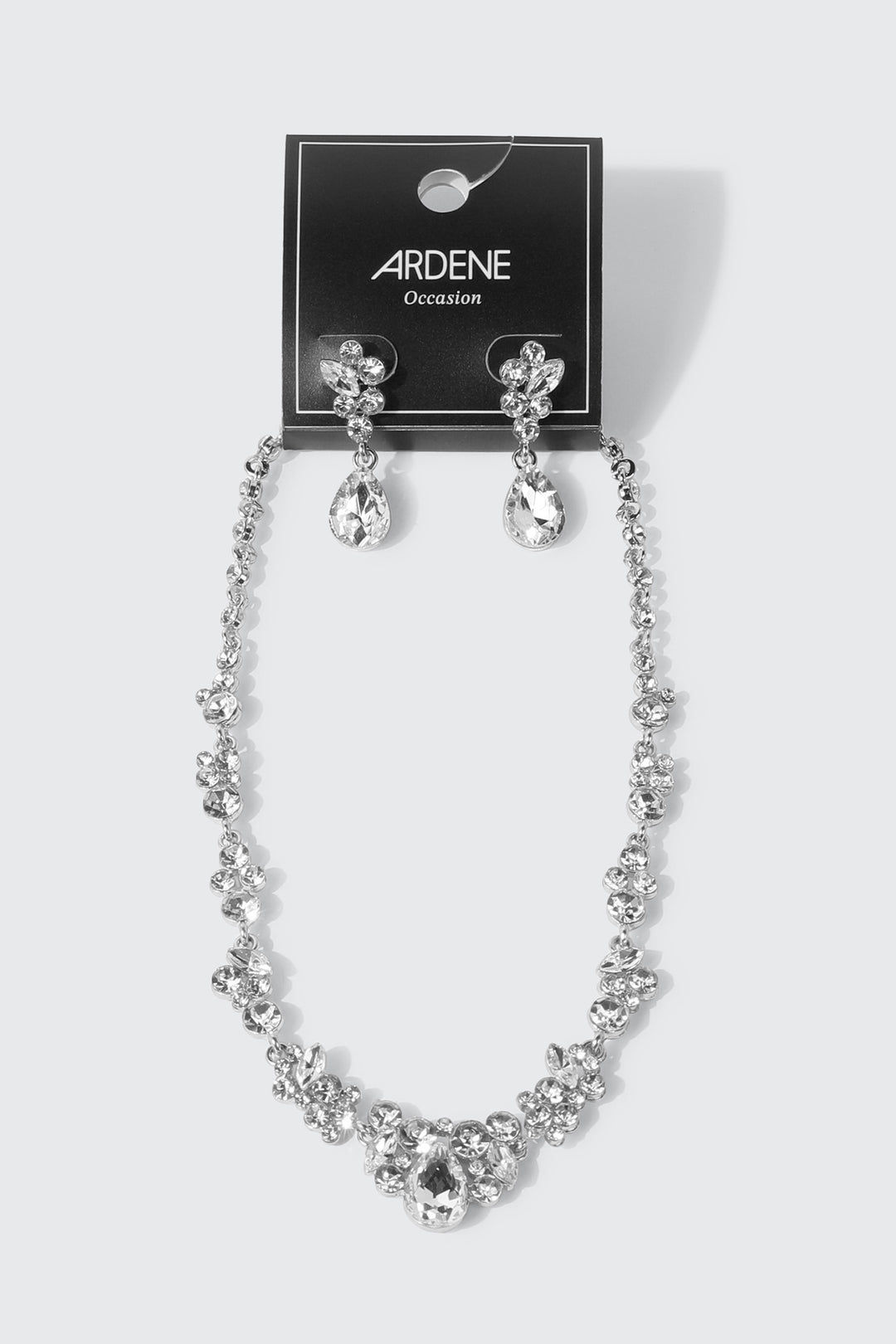 Cluster Stone Necklace Set