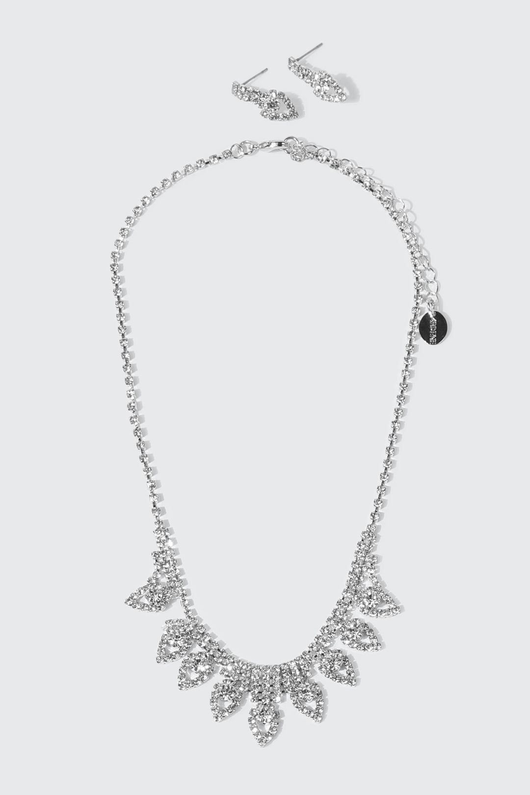 Cluster Stone Necklace Set