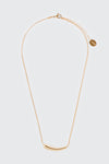 14K Gold Plated Curved Charm Necklace