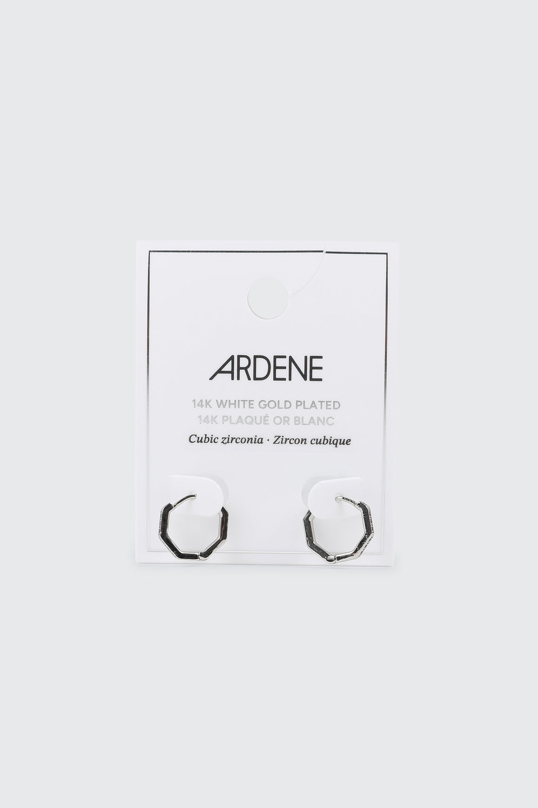 Boucles d'oreilles plaquées or blanc 14K