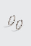 Boucles d'oreilles plaquées or blanc 14K