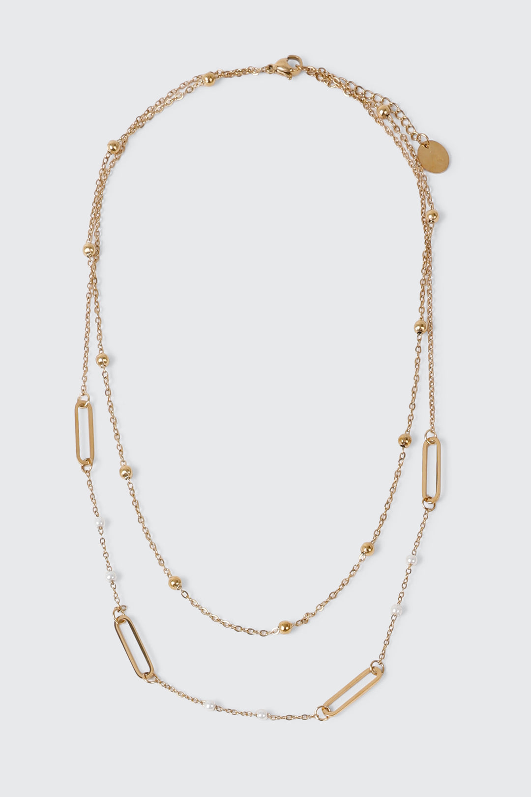 Layered 14K Gold Plated Necklace